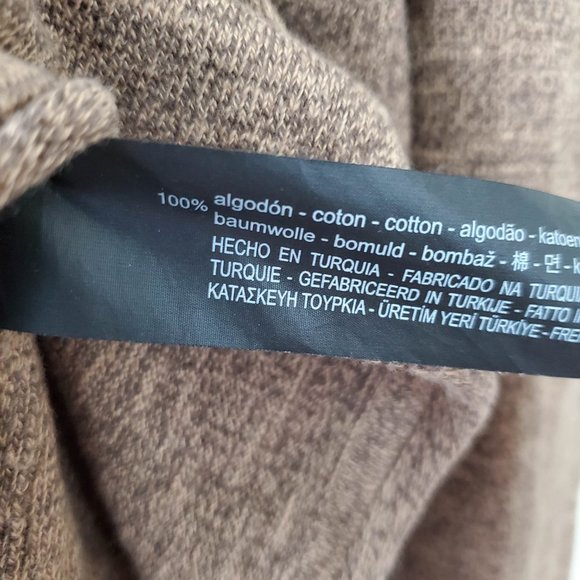 ZARA l Knit Oversized Tan Long Sleeves Top - M - Picture 12 of 12